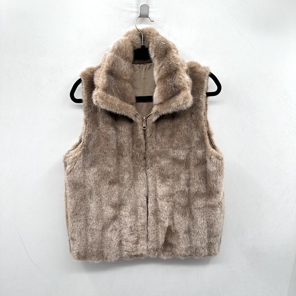 Jackets & Blazers - Y2K FAUX FUR M Zip bohemian neutral shabby chic woman no brand trending vest
